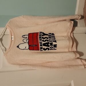 Peanuts Snoopy pastel pink crewneck sweatshirt